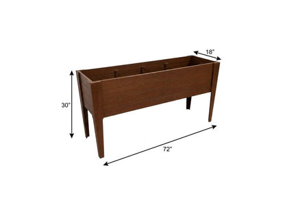 30" X 72" Black Heavy Duty Plastic Rectangular Raised Garden Bed