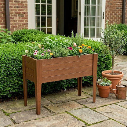 30" X 72" Black Heavy Duty Plastic Rectangular Raised Garden Bed