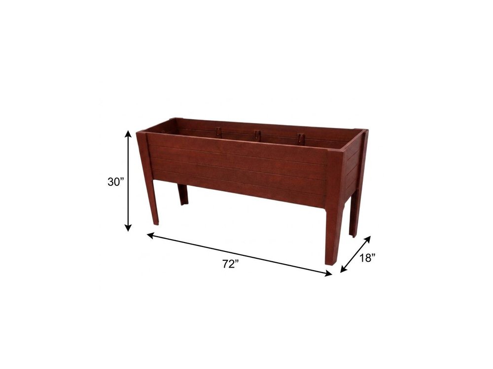 30" X 72" Black Heavy Duty Plastic Rectangular Raised Garden Bed