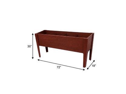 30" X 72" Black Heavy Duty Plastic Rectangular Raised Garden Bed