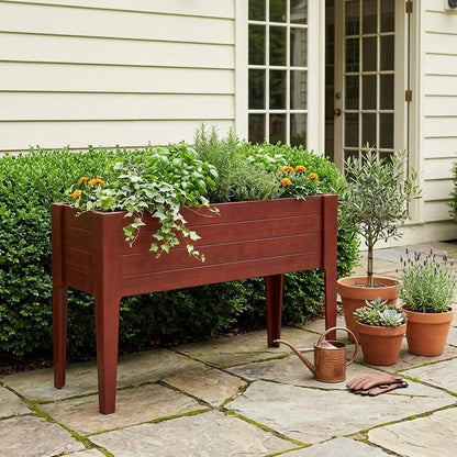 30" X 72" Black Heavy Duty Plastic Rectangular Raised Garden Bed
