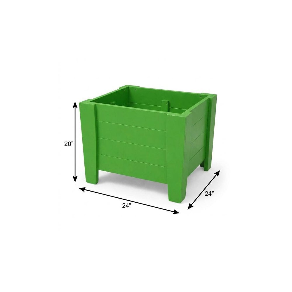 20" X 24" Black Heavy Duty Plastic Square Planter Box
