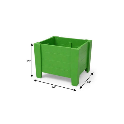 20" X 24" Black Heavy Duty Plastic Square Planter Box