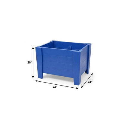 20" X 24" Black Heavy Duty Plastic Square Planter Box