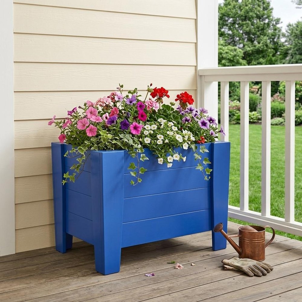 20" X 24" Black Heavy Duty Plastic Square Planter Box