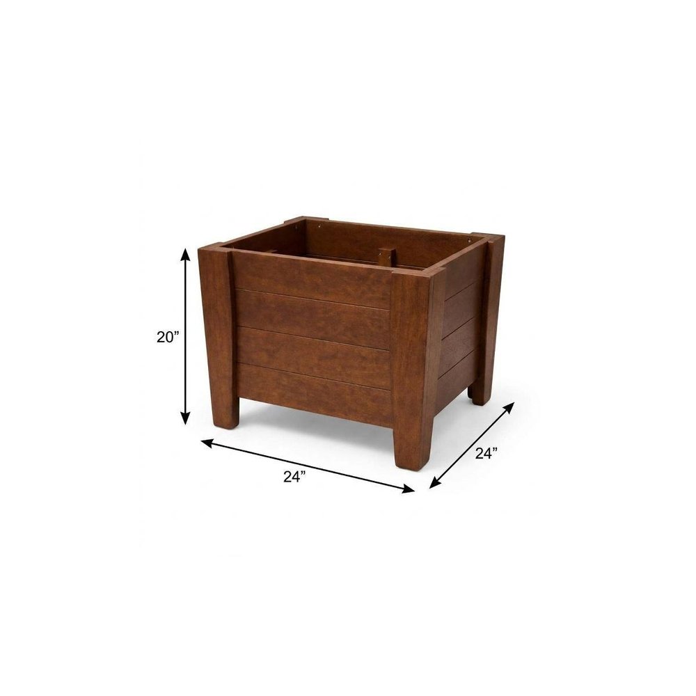 20" X 24" Black Heavy Duty Plastic Square Planter Box