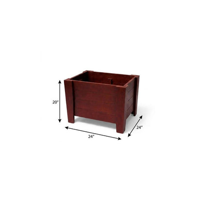 20" X 24" Black Heavy Duty Plastic Square Planter Box