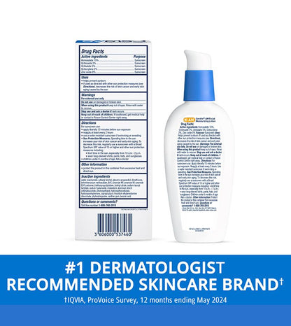 CeraVe am moisturizing lotion with SPF 30 hyaluronic acid niacinamide 3 oz