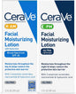 CeraVe am pm moisturizing lotion set with SPF 30 hyaluronic acid niacinamide 3 oz